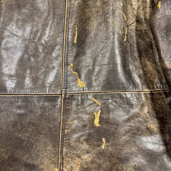 Vintage Brown Leather Military Jacket - Picture 13 of 16